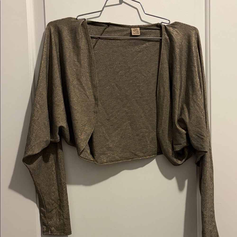 Only Hearts Olive Green and gold Women's Shrug
